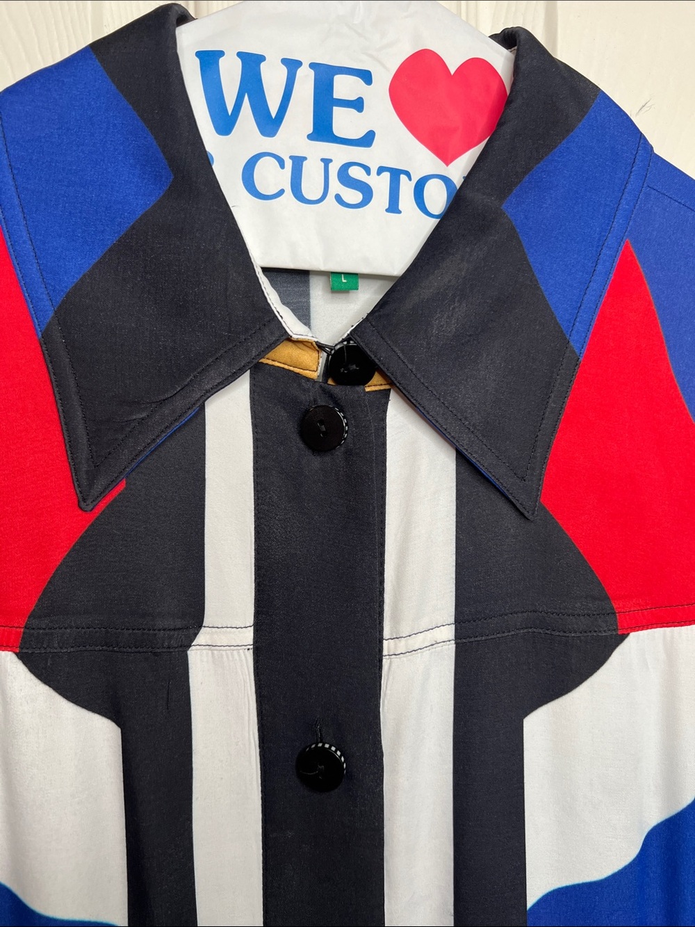 Farm Rio Amanda Stripes Multicolor Chemise Midi Shirt Dress - Picture 2 of 3